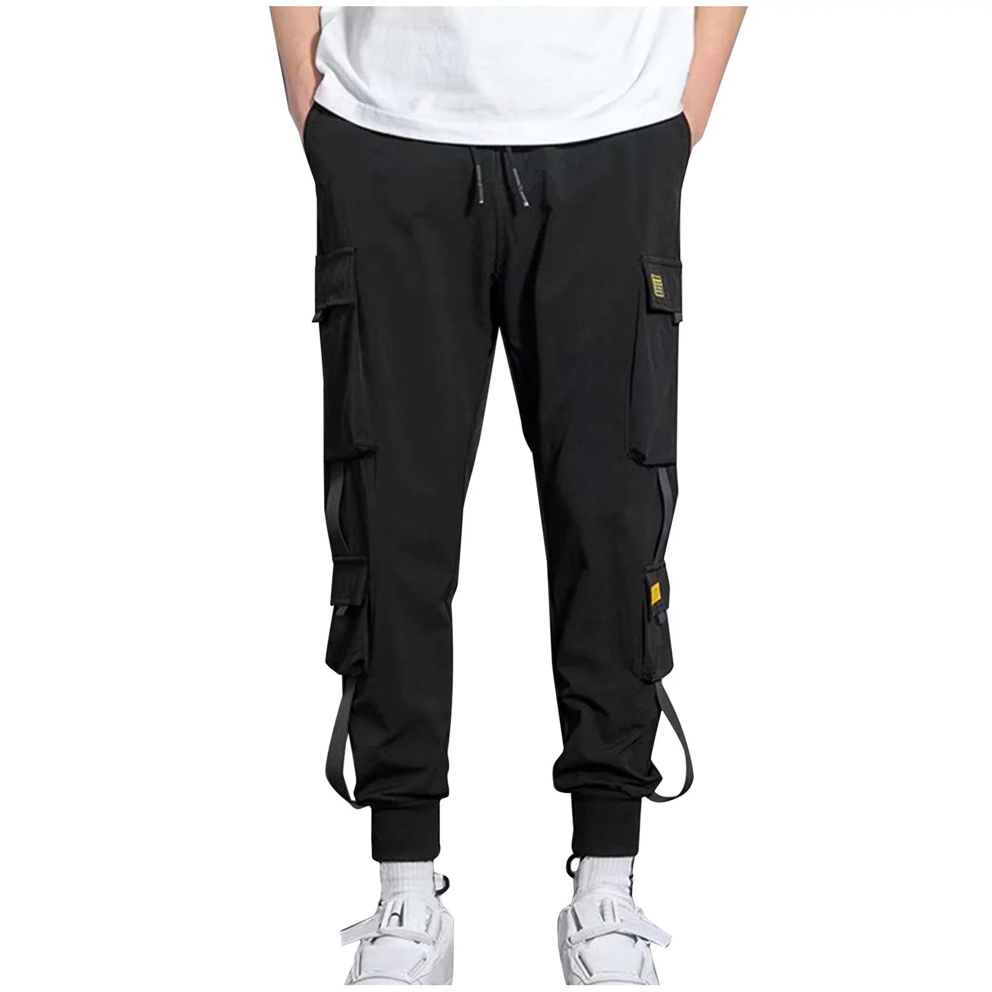 plus Size Cargo Pants for Men Clearance Men'S Pants Multi- Pockets Loose Jogger Running Pants Lounge Drawstring Waist Tapered Sweatpant Men