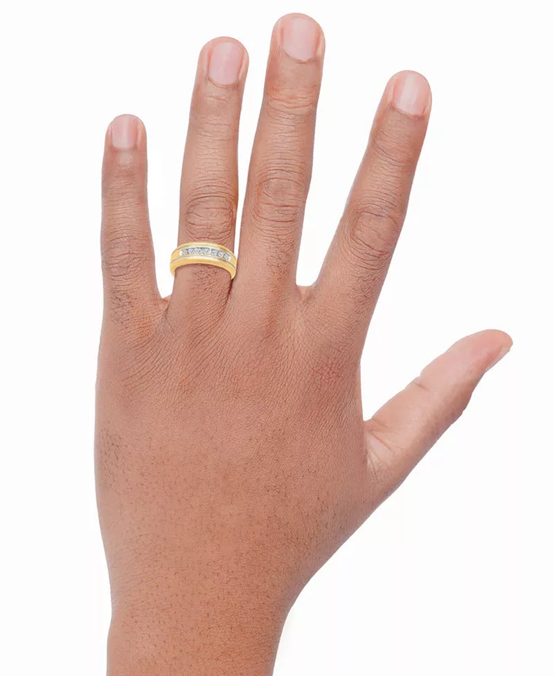 Men'S Diamond Channel-Set Band (1/3 Ct. T.W.) in 10K Gold