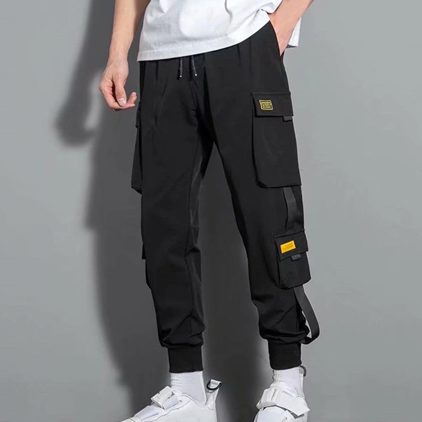 plus Size Cargo Pants for Men Clearance Men'S Pants Multi- Pockets Loose Jogger Running Pants Lounge Drawstring Waist Tapered Sweatpant Men