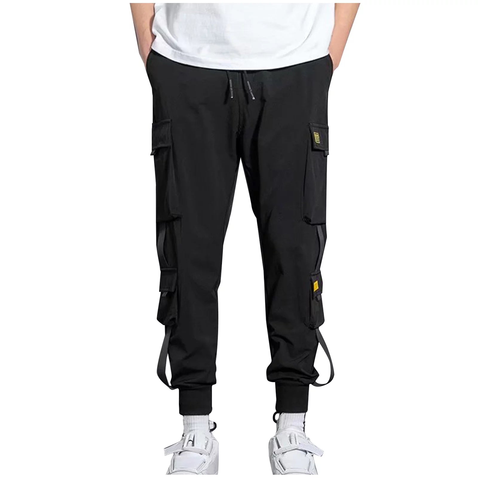 plus Size Cargo Pants for Men Clearance Men'S Pants Multi- Pockets Loose Jogger Running Pants Lounge Drawstring Waist Tapered Sweatpant Men
