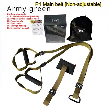 New 1 Set Suspension Training Strap Fitness Strength Power Suspension Trainer Yoga Strap Wall Mount Professional Trx Tensioner