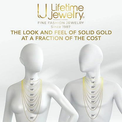 5Mm Rope Chain Necklace 24K Real Gold Plated- Women and Men (36 Inches)