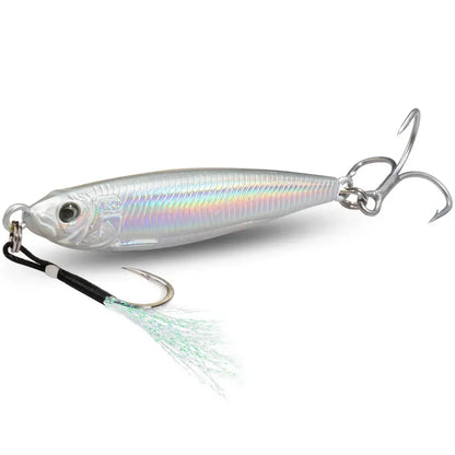 Metal Jig Bait 20G 30G 40G Spinner Sinking 3D Eye Color Laser Spinning Gear Luring Cast Fishing Tackle Blade Hook Pesca VIB Lure