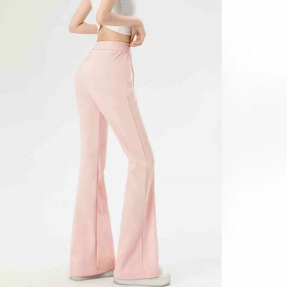 Women Drawstring Flare Pants Casual Matching Sportswear New in Lady Leggings & Wide Leg Pants Boot Cut Long Trousers Streetwear